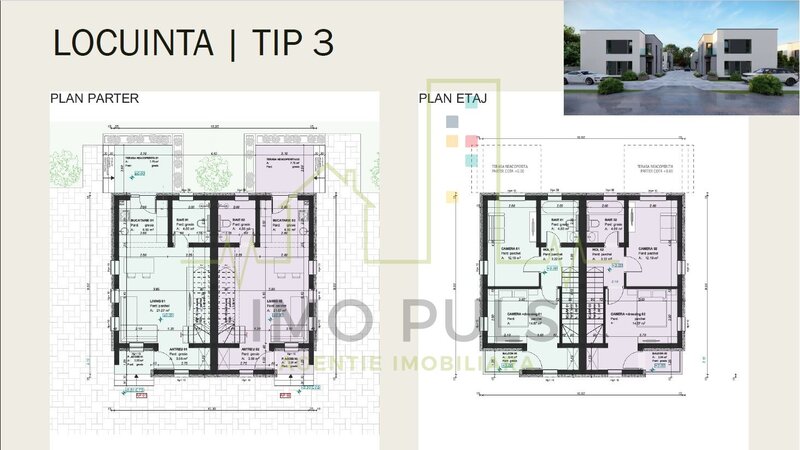 Sanandrei, duplex modern, bucatarie cu posibilitate de inchidere,